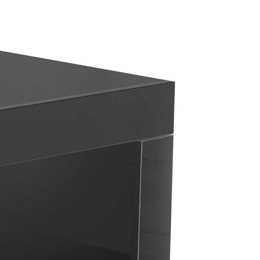 dining room Modern Sideboard Cabinet Storage Furniture Led Black