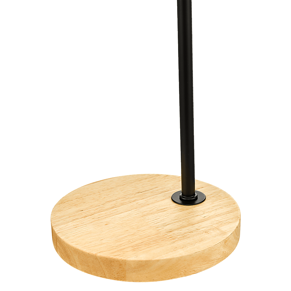 Modern Table lamp Desk Light Timber Base Bedside Bedroom Black