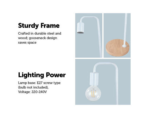 Modern Table lamp Desk Light Timber-White