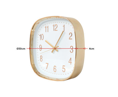 Modern Wall Clock Rose Gold