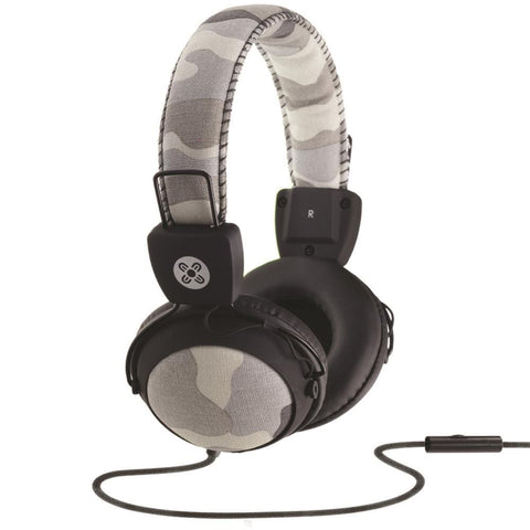 Moki Over-Ear Headphones (Camo-Grey with Mic)