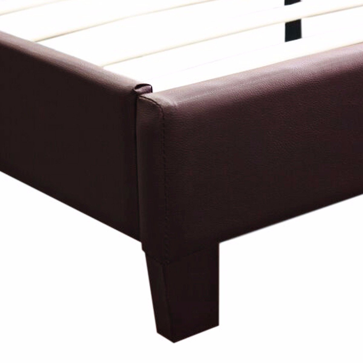 Bedroom Mondeo PU Leather Double Brown Bed