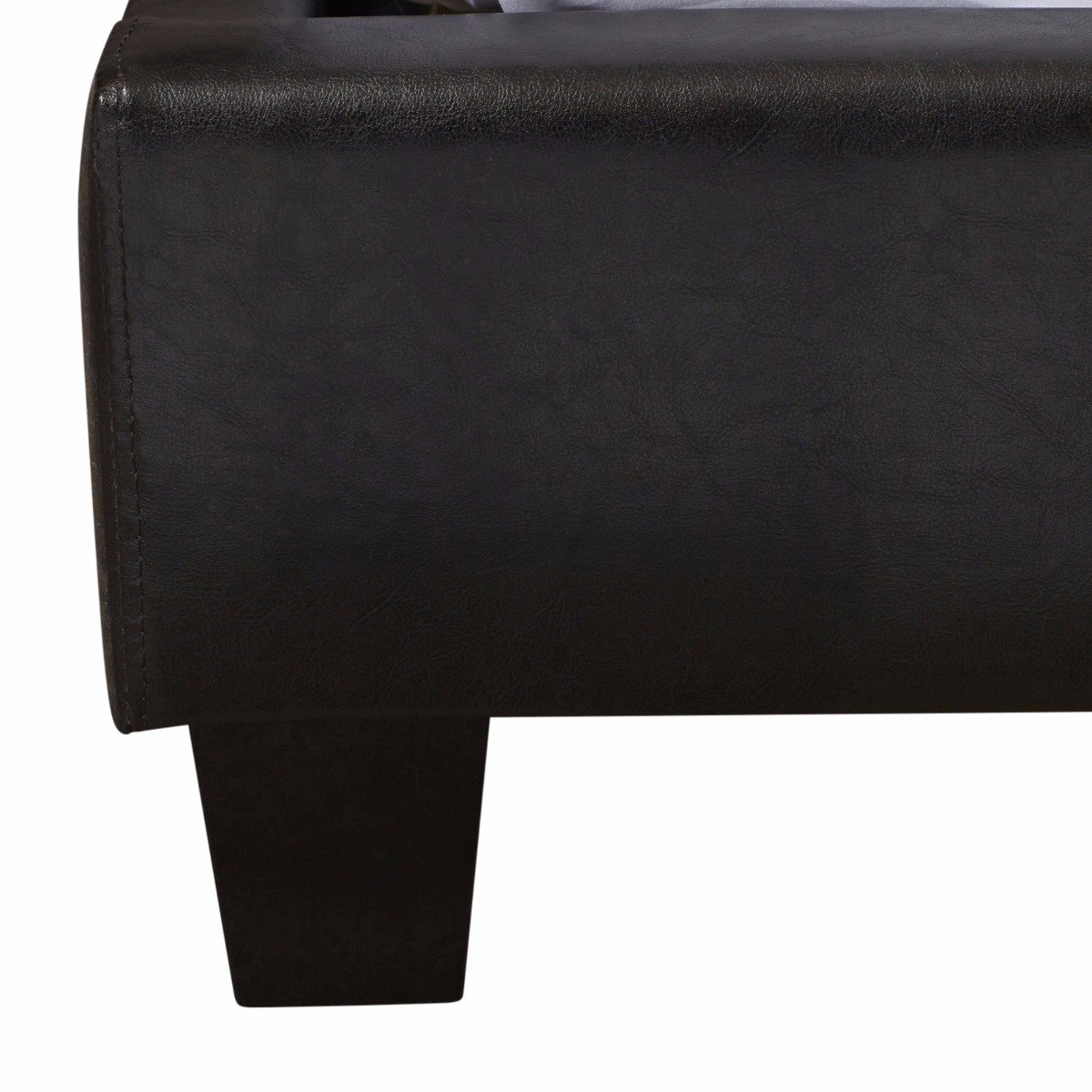 Bedroom Mondeo PU Leather Queen Black Bed
