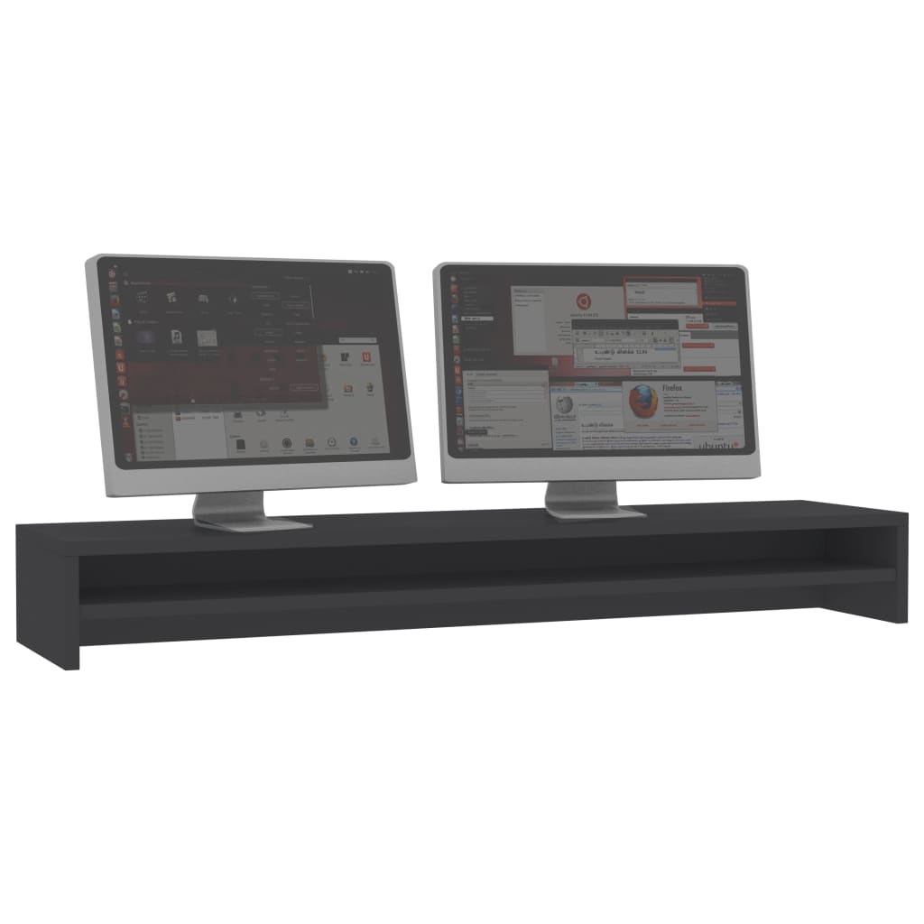 Monitor Stand Grey 100x24x13 cm Chipboard
