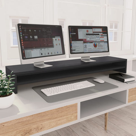 Monitor Stand Grey 100x24x13 cm Chipboard