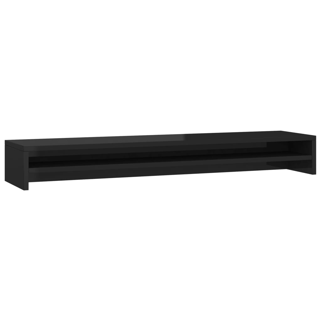 Monitor Stand High Gloss Black 100x24x13 cm Chipboard