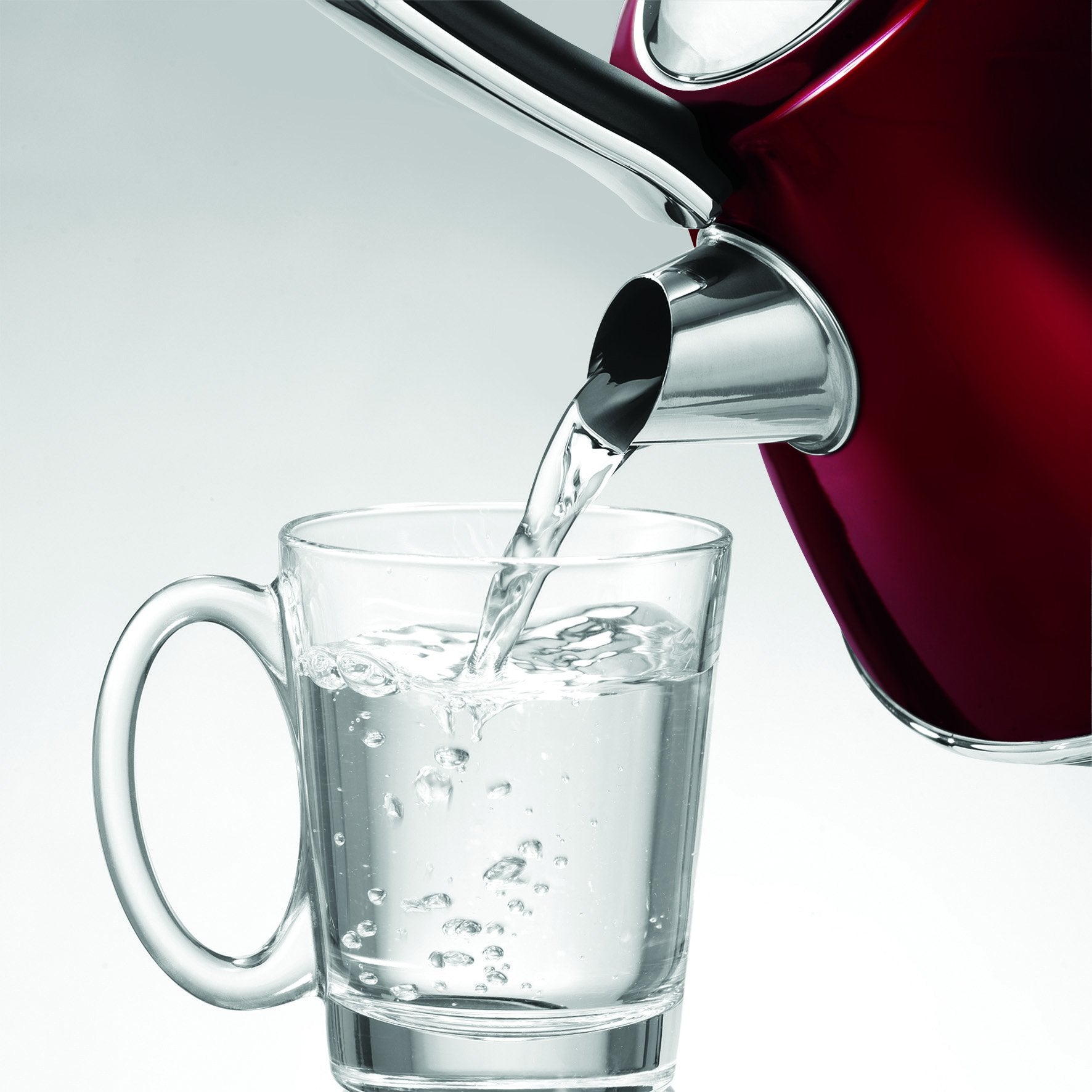 Morphy Richards 2200W Evoke 1.5L Pyramid Red Stainless Steel Kettle