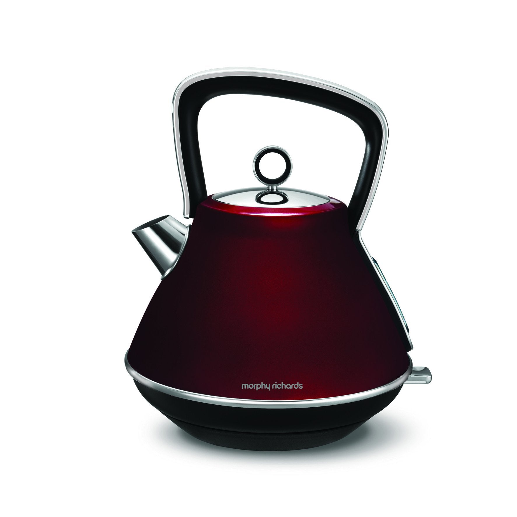 Morphy Richards 2200W Evoke 1.5L Pyramid Red Stainless Steel Kettle
