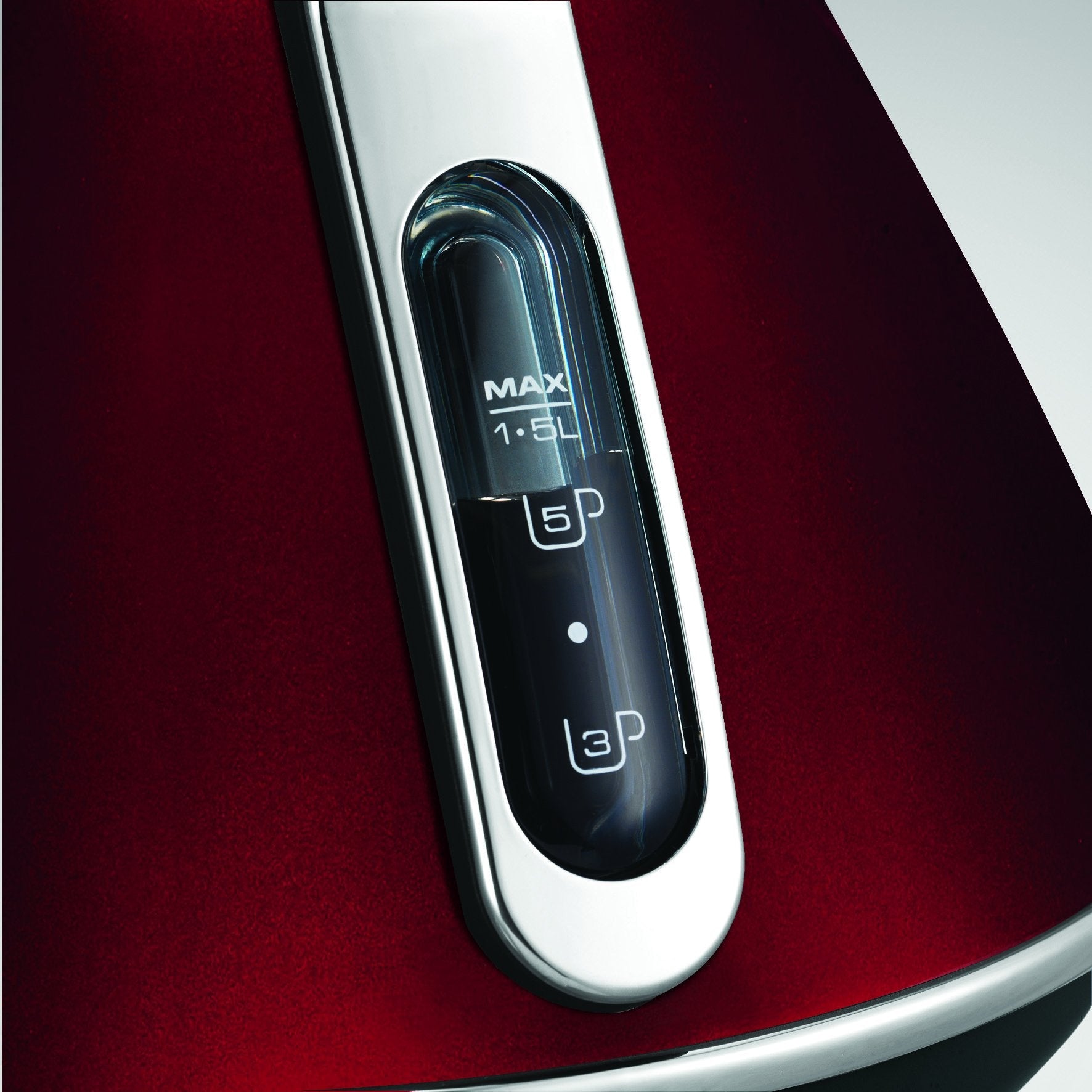 Morphy Richards 2200W Evoke 1.5L Pyramid Red Stainless Steel Kettle