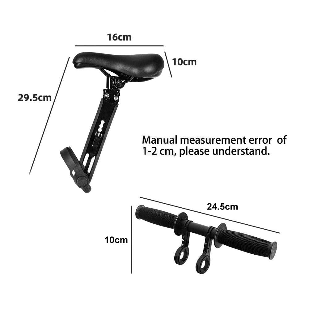 Mounted Bike Front Child Seat Top Tube Bicycle Detachable Kids Seat Armrest Kit