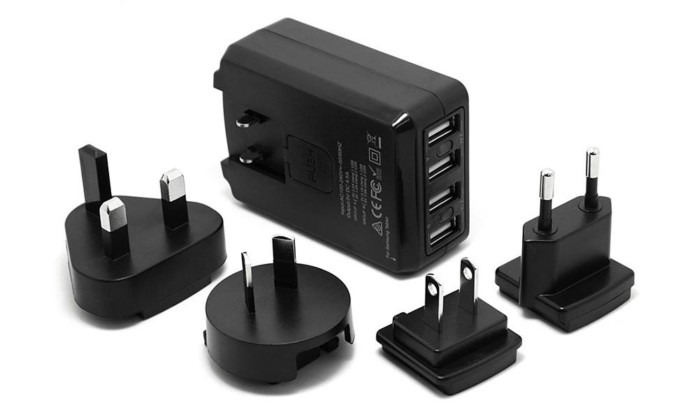 Battery Chargers & Power Mozbit 4.5A 4-Port USB Travel Wall Charger