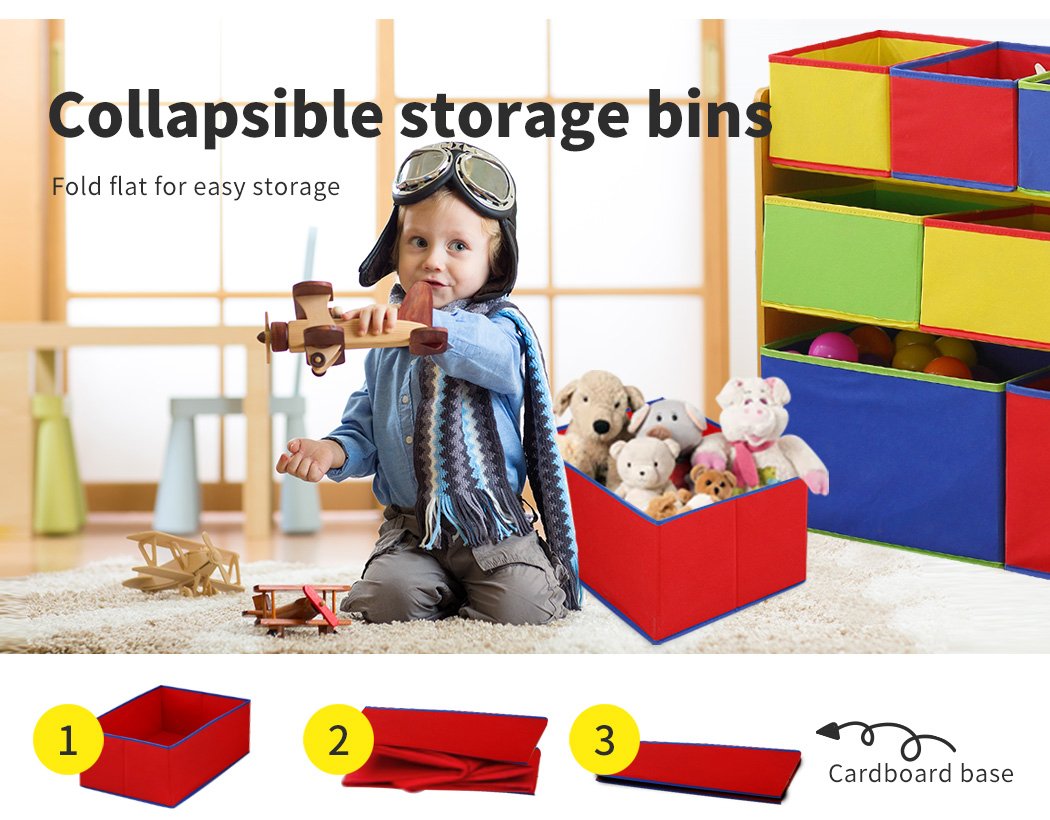 Kids Products Multi-bin Kids Toy Box-Nature
