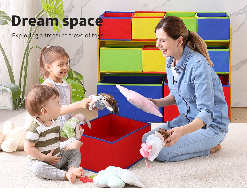 Kids Products Multi-bin Kids Toy Box-Nature