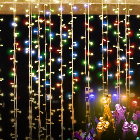 Lighting Multi-colour LED Curtain Fairy Lights Wedding Indoor Outdoor Xmas Garden Party Decor