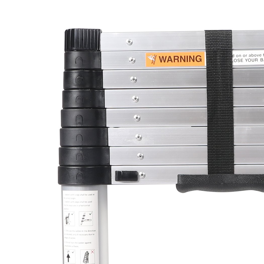 Tools & Accessories Multipurpose Ladder Telescopic Aluminum One Button Retraction Slow Down 2.6M