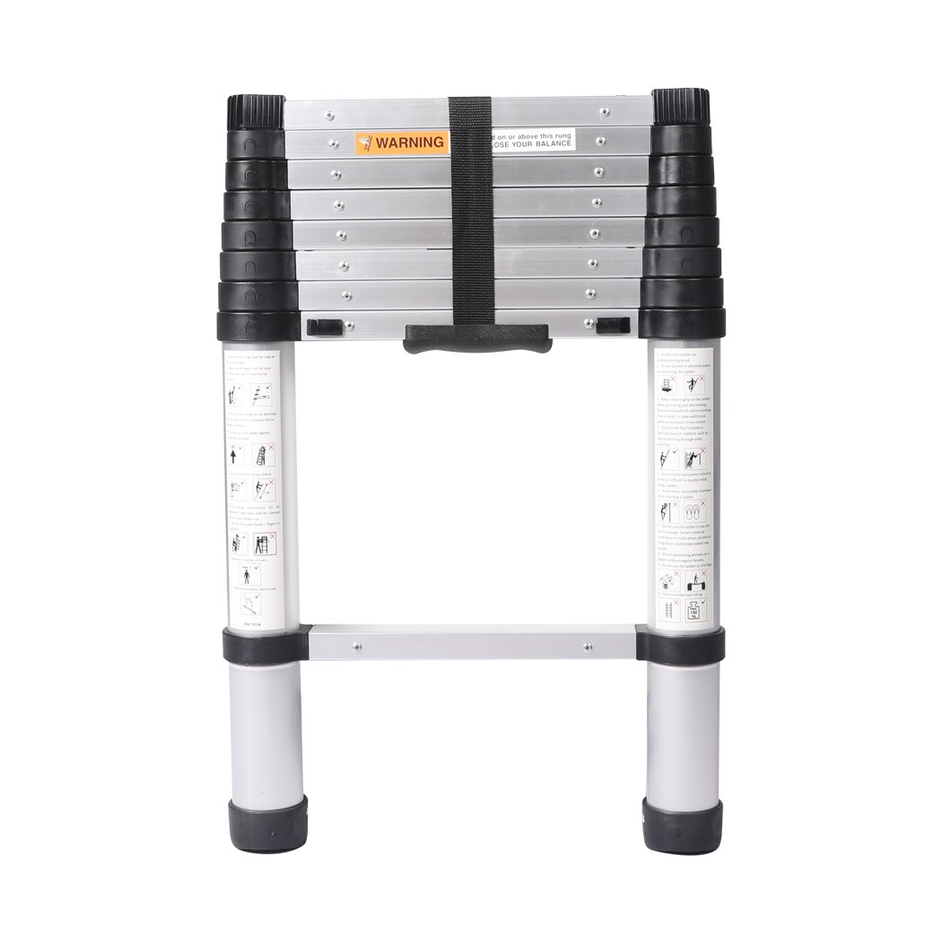 Tools & Accessories Multipurpose Ladder Telescopic Aluminum One Button Retraction Slow Down 2.6M