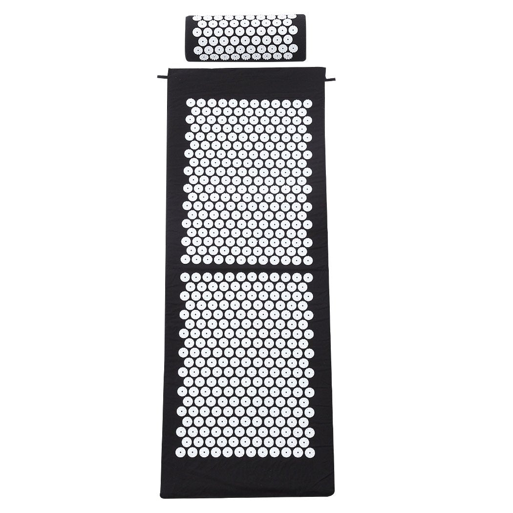 Health Fitness&Sport Muscle tension and pain relief Acupressure Mat Black 130 x 50cm