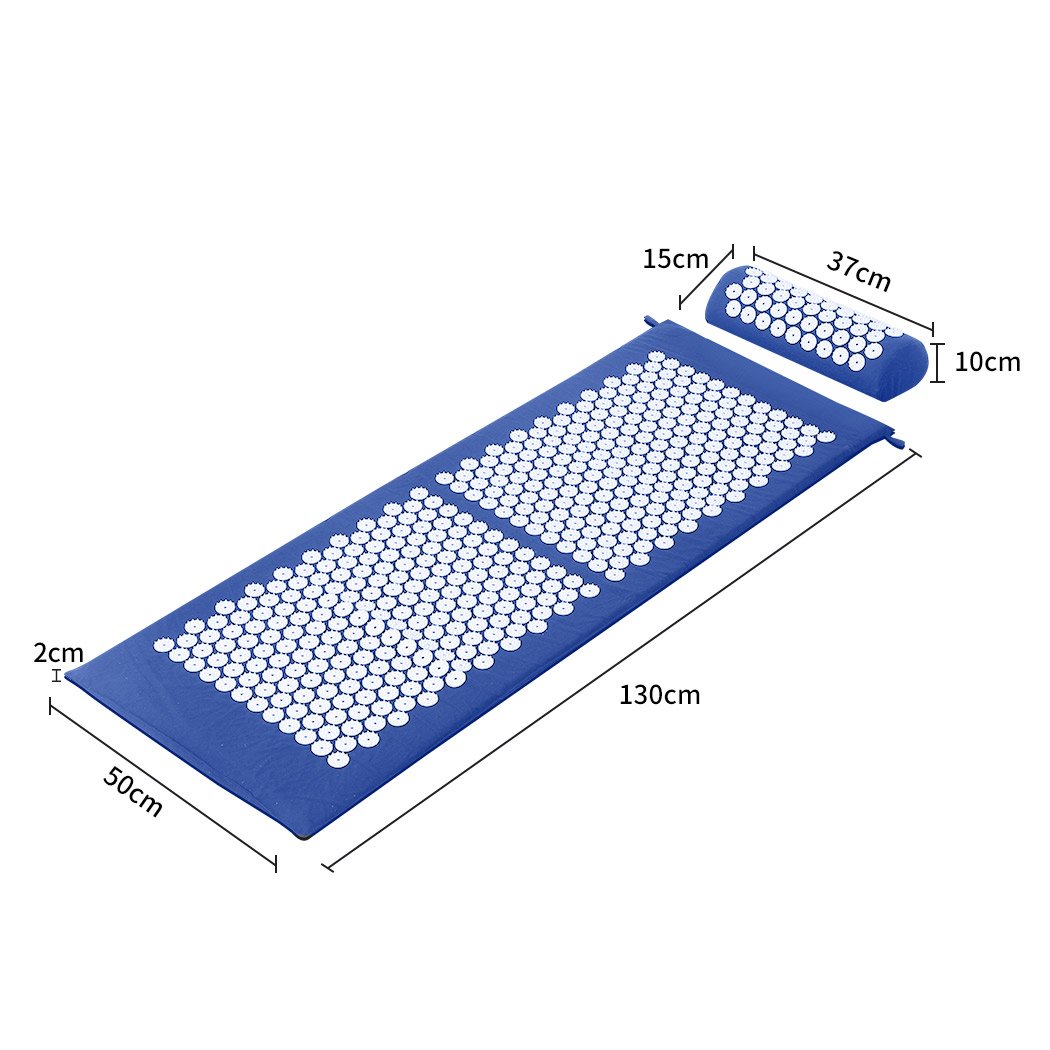 Health Fitness&Sport Muscle tension and pain relief Acupressure Mat Blue 130 x 50cm