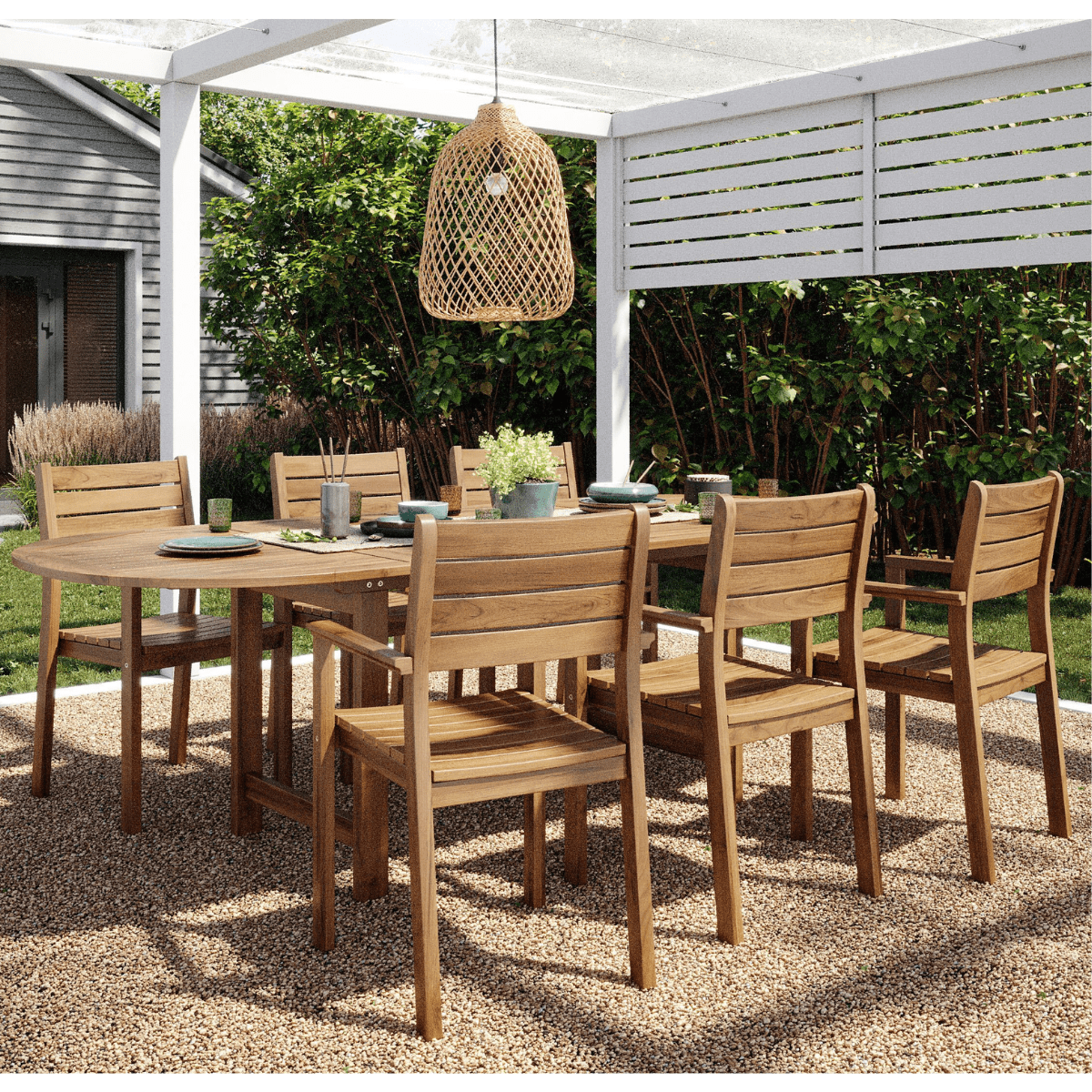 Naomi 7 Piece Outdoor Wooden Dining Set