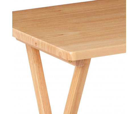 Natural Wood Folding TV Tray & Snack Table