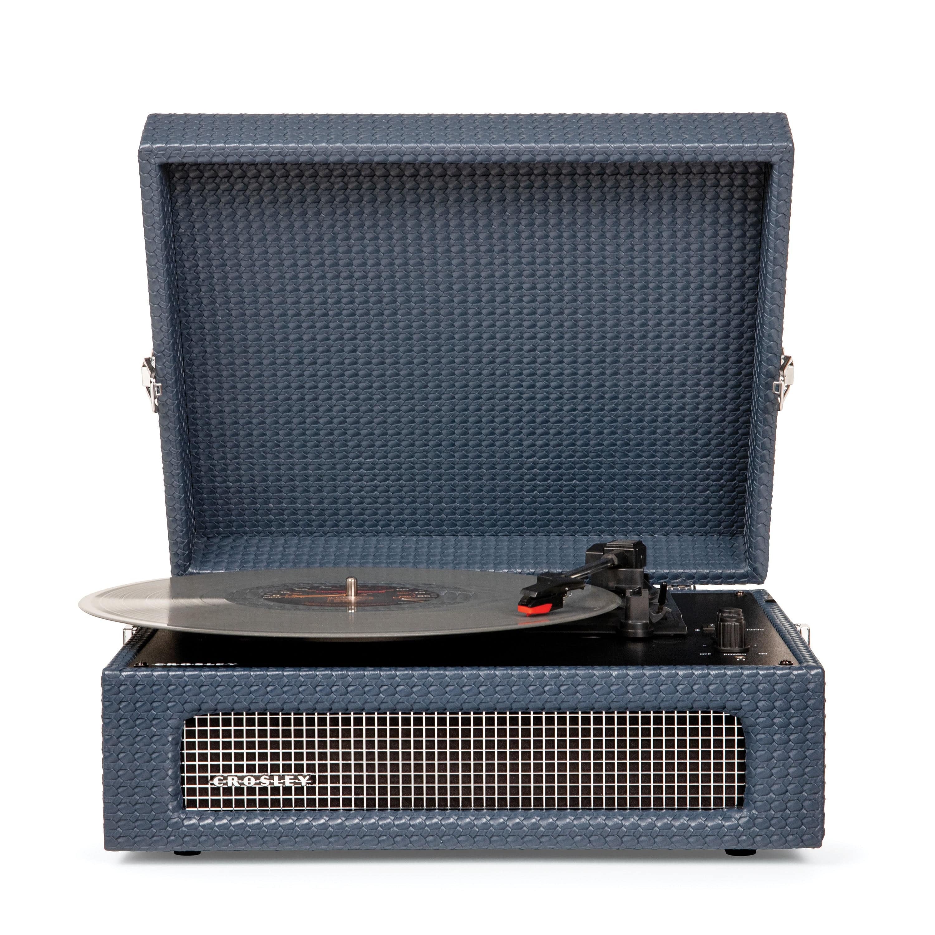 Navy - Bluetooth Portable Turntable  & Record Storage Crate