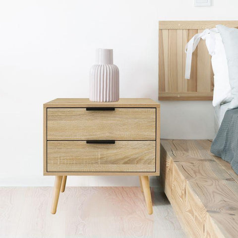Neutral wood Decor Paddington Bedside Table