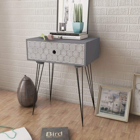 Nightstands with Drawer 2 pcs Grey