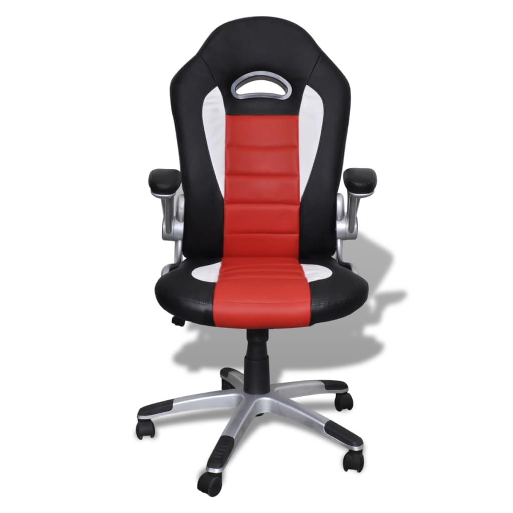 Office Artificial Leather Chair Modern Design Red