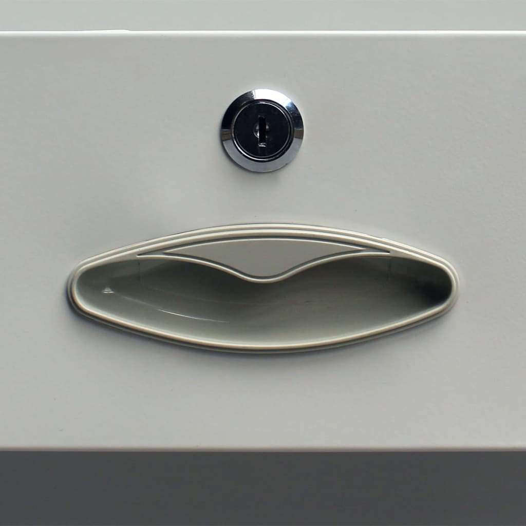 vidaxl45- Office Cabinet with 4 Doors Steel 90x40x180 cm Grey