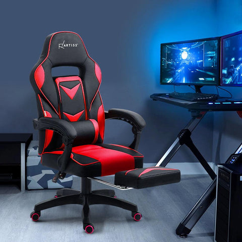 early sale simpledeal Office Chair Computer Desk Gaming Chair Study Home Work Recliner Black Red