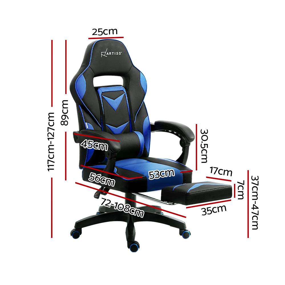 Office Chair Computer Desk Gaming Chair Study Home Work Recliner Black Red