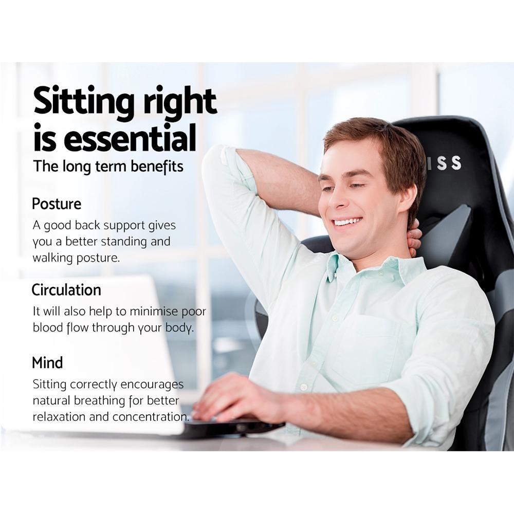 early sale simpledeal Office Chair Gaming Chair Computer Chairs Recliner PU Leather Seat Armrest Black Grey