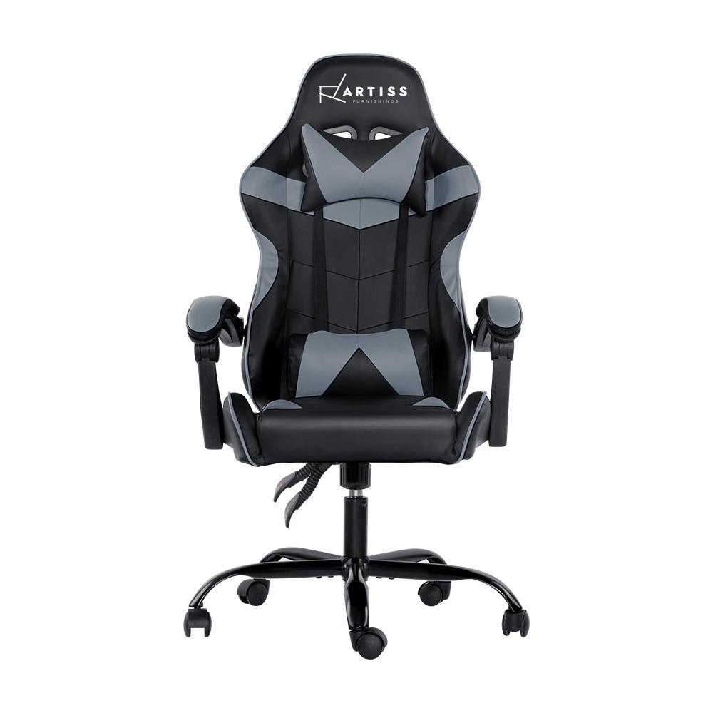 early sale simpledeal Office Chair Gaming Chair Computer Chairs Recliner PU Leather Seat Armrest Black Grey