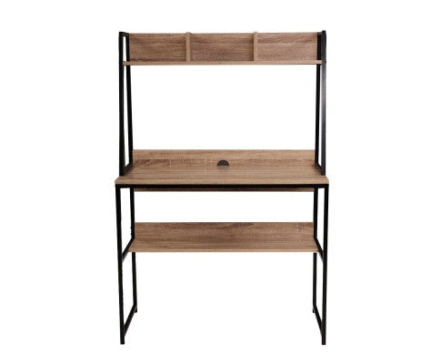 Office Computer Desk Study Table Workstation Bookshelf Storage Oak