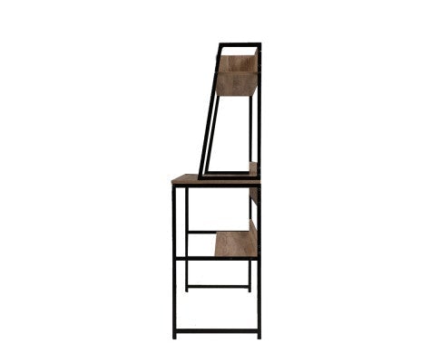 Office Computer Desk Study Table Workstation Bookshelf Storage Oak