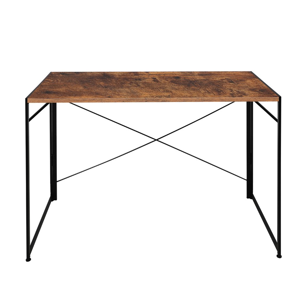 Office & Study Office Desk Computer Work Student Study Metal Foldable Home Table Oak