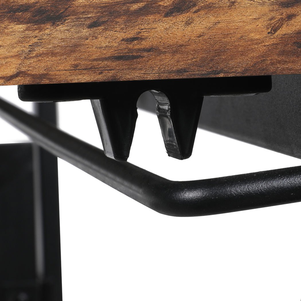 Office & Study Office Desk Computer Work Student Study Metal Foldable Home Table Oak