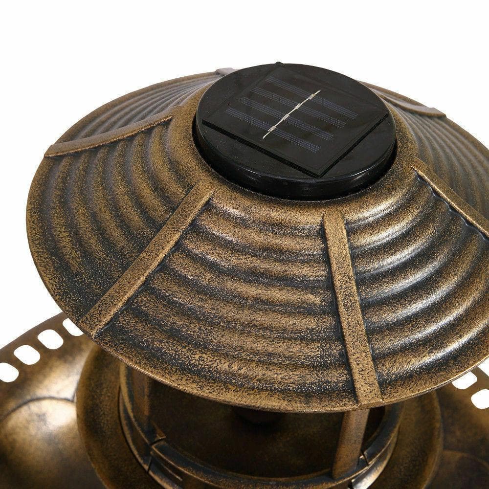 pet products Ornamental Solar Light Garden Bird Bath Feeder