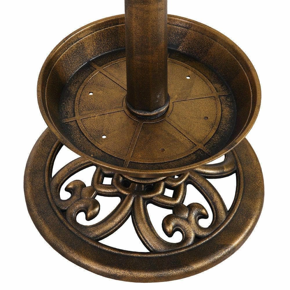 pet products Ornamental Solar Light Garden Bird Bath Feeder