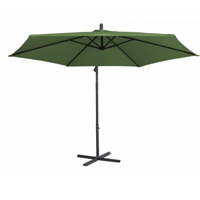 Green Outdoor 3 Meter Hanging and Folding Umbrella