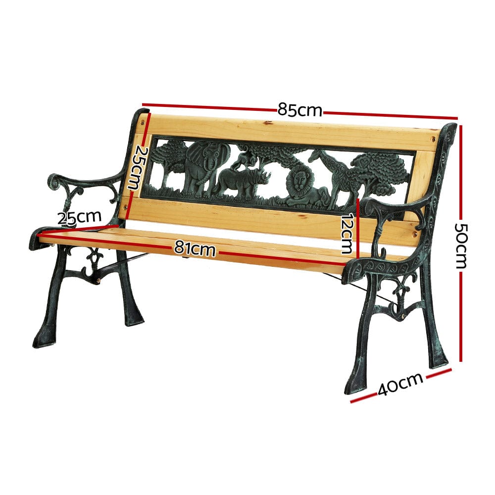 Outdoor Children Garden Bench Kids Furniture Wood Park Lounge Seat