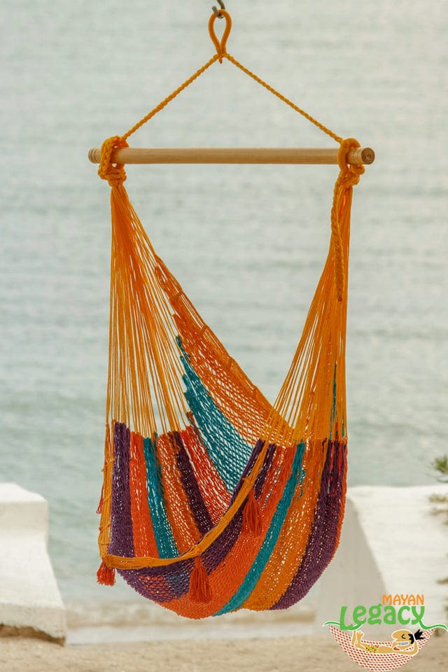 Outdoor Cotton Mexican Hammock Chair in Alegra Colour