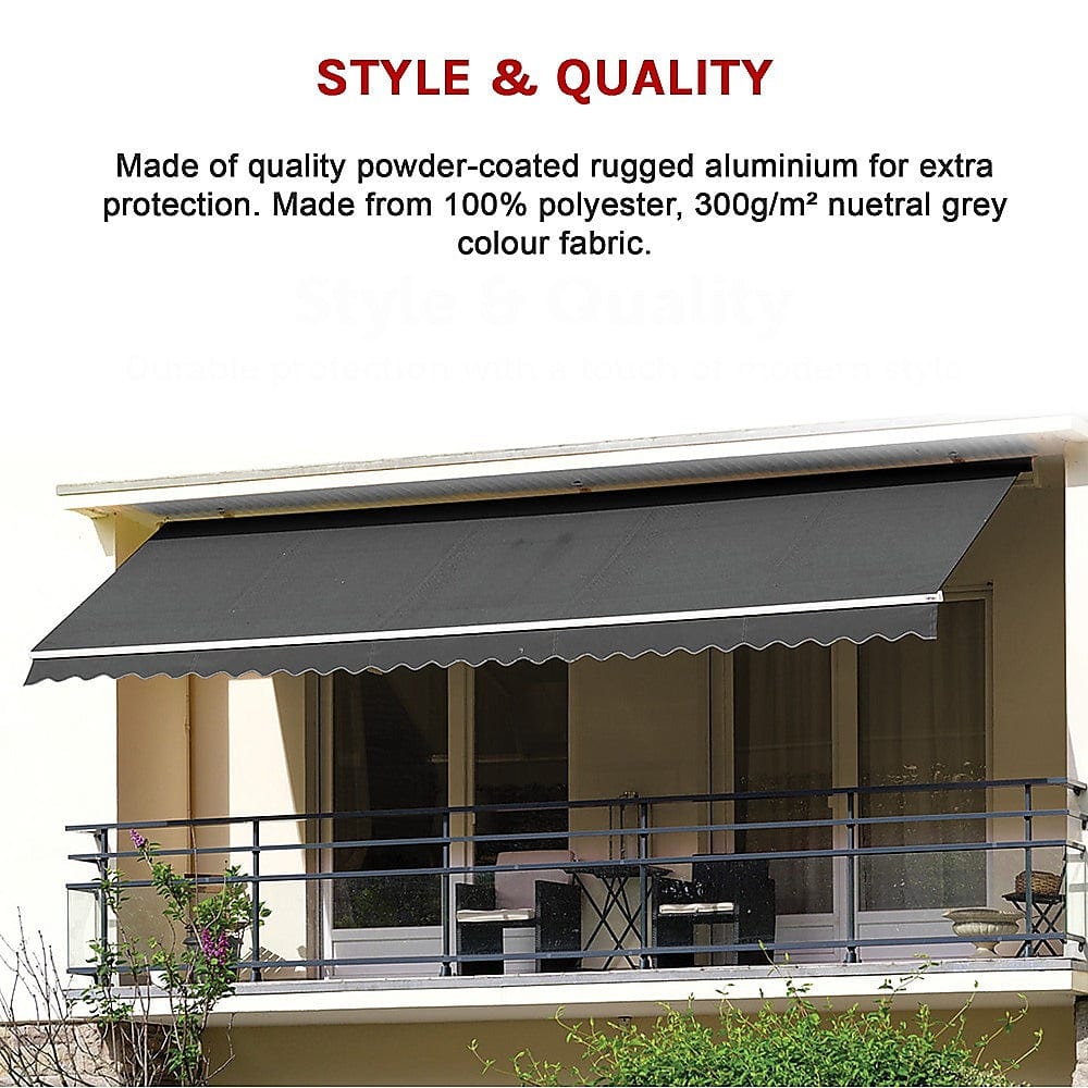 Outdoor Folding Arm Awning Retractable Sunshade Canopy