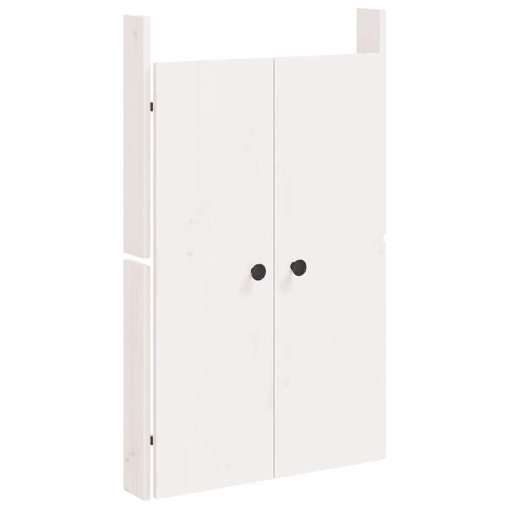 Outdoor Kitchen Cabinet Solid Wood Pine White/Brown