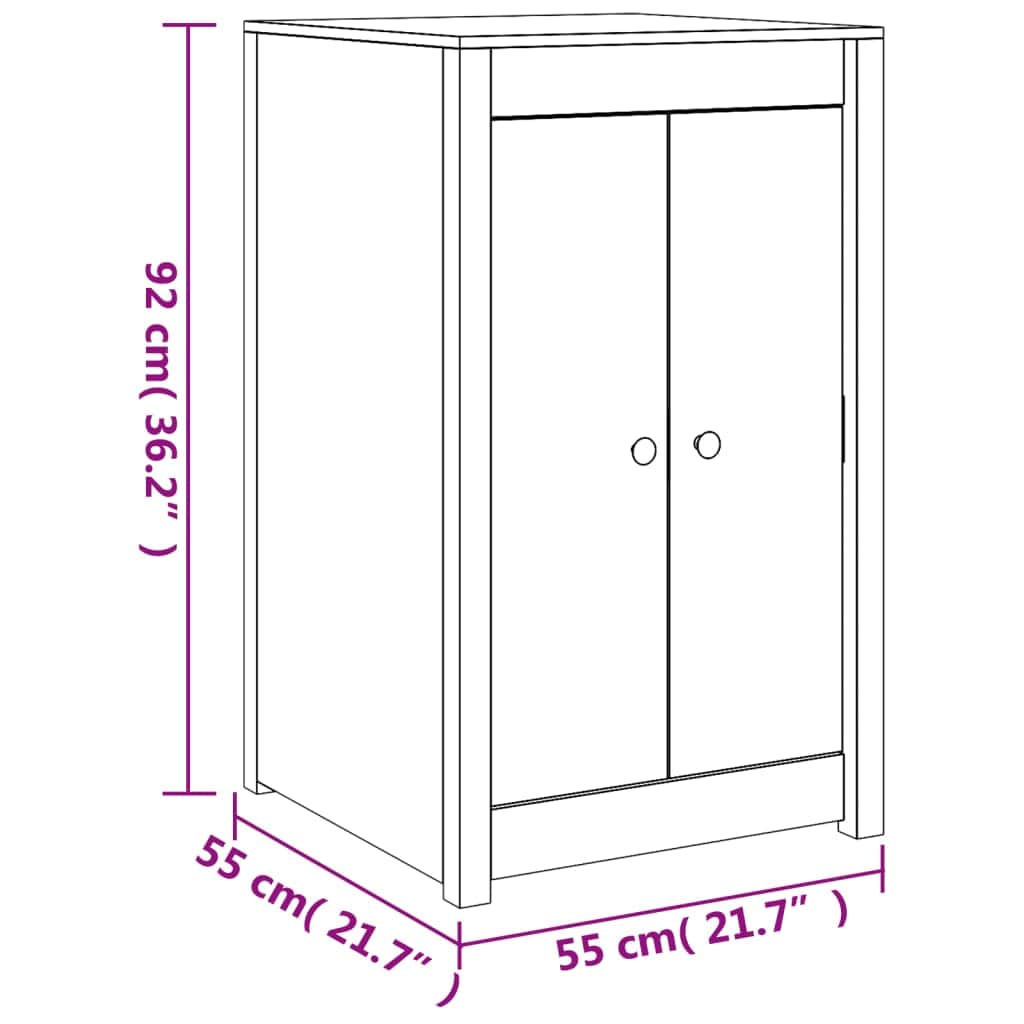 Outdoor Kitchen Cabinet Solid Wood Pine White/Brown
