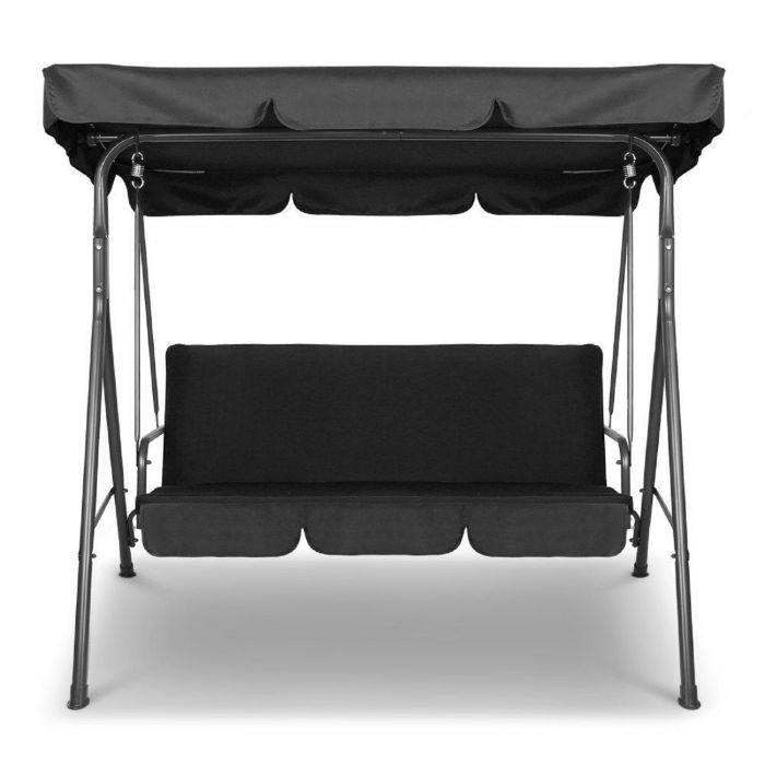 Black Outdoor Steel Swing Chair
