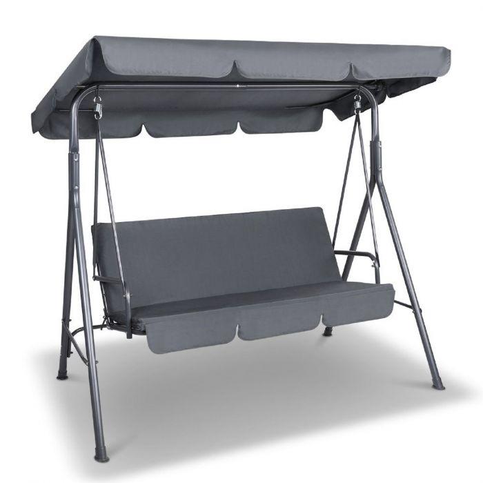 Grey Outdoor Steel Swing Chair