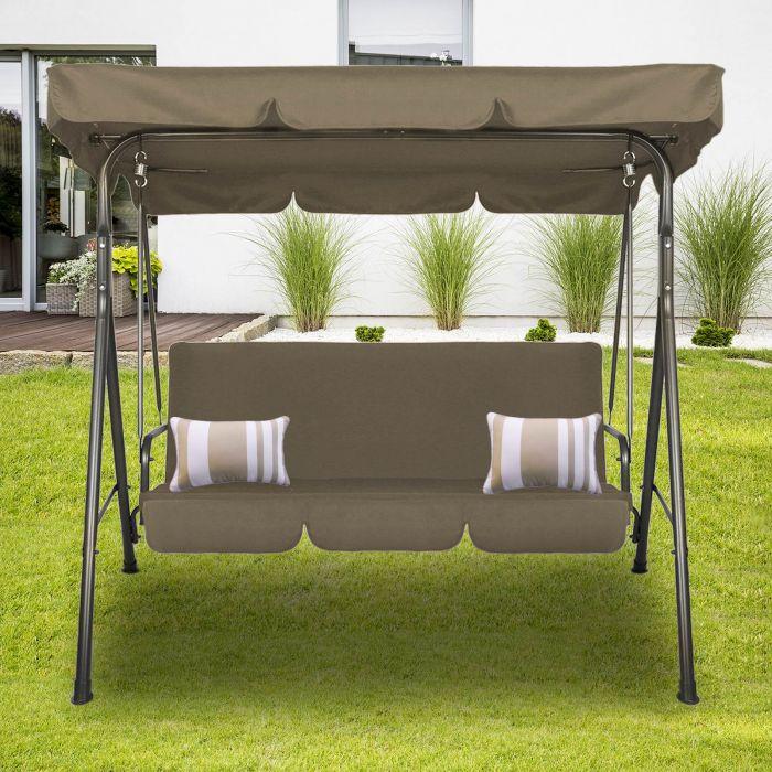 Coffee Outdoor Steel Swing Chair