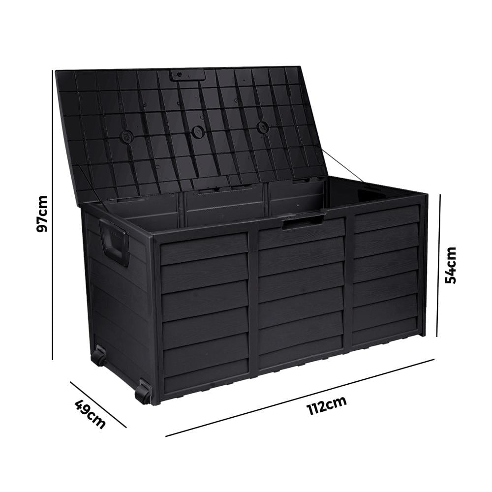 Outdoor Storage Box Cabinet Container Garden Chest Deck Tool Lockable 290L