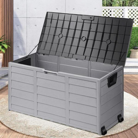 Outdoor Storage Box Cabinet Container Garden Chest Deck Tool Lockable 290L